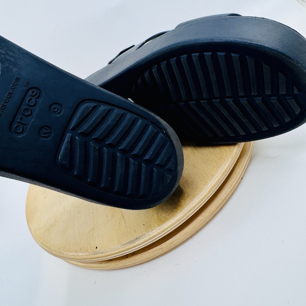Crocs Brooklyn Platform Sandals black Women's Size 9 Comfort Casual shoes summer - Picture 7 of 8